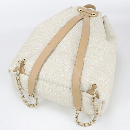 中古 シャネル リュック レディース ブランド CHANEL ドーヴィル バックパック A93787 ベージュ バッグ USDCH97337011