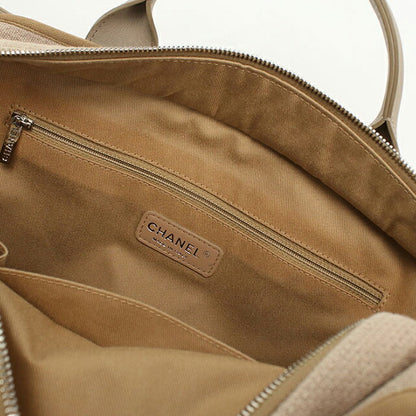 Used CHANEL handbag ladies brand CHANEL Deauville bowling bag 2WAY beige bag USDCH97704011