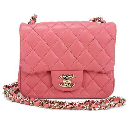 中古 シャネル 斜め掛け ショルダーバッグ レディース ブランド CHANEL ミニ クラシック チェーン A35200 ピンク バッグ USDCH97988011