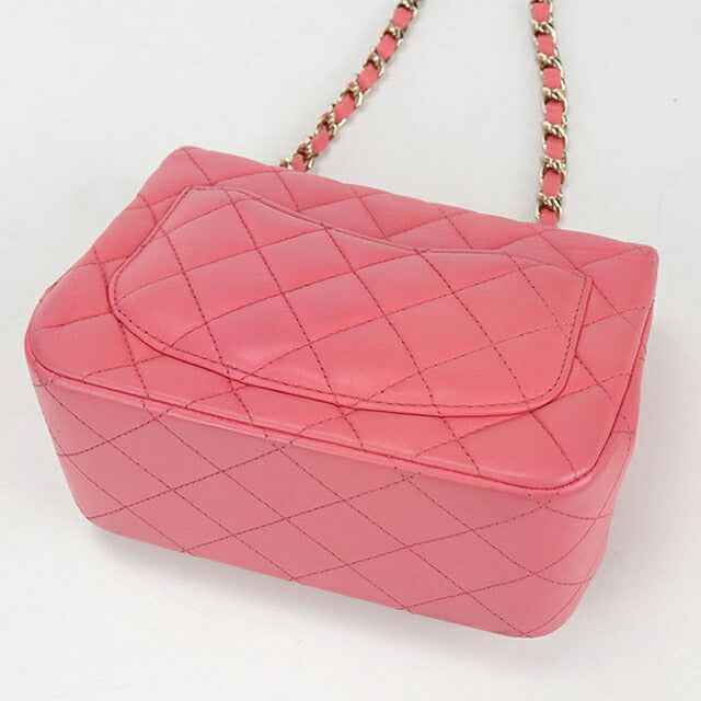 中古 シャネル 斜め掛け ショルダーバッグ レディース ブランド CHANEL ミニ クラシック チェーン A35200 ピンク バッグ USDCH97988011