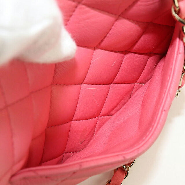中古 シャネル 斜め掛け ショルダーバッグ レディース ブランド CHANEL ミニ クラシック チェーン A35200 ピンク バッグ USDCH97988011