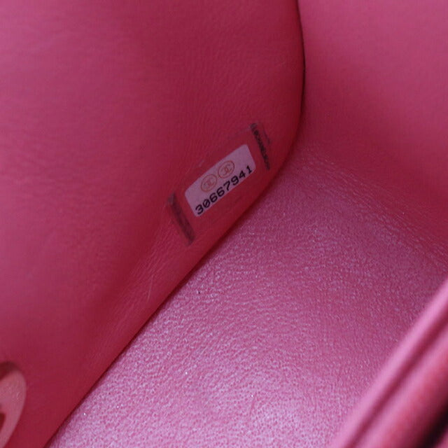 中古 シャネル 斜め掛け ショルダーバッグ レディース ブランド CHANEL ミニ クラシック チェーン A35200 ピンク バッグ USDCH97988011