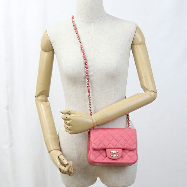 中古 シャネル 斜め掛け ショルダーバッグ レディース ブランド CHANEL ミニ クラシック チェーン A35200 ピンク バッグ USDCH97988011