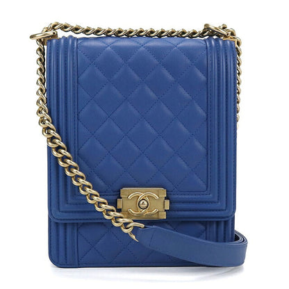 中古 シャネル ショルダーバッグ レディース ブランド CHANEL ボーイシャネル チェーン 2WAY ブルー バッグ USDCH98025011