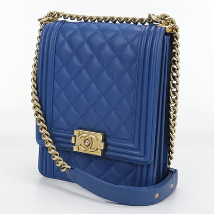 中古 シャネル ショルダーバッグ レディース ブランド CHANEL ボーイシャネル チェーン 2WAY ブルー バッグ USDCH98025011