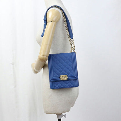中古 シャネル ショルダーバッグ レディース ブランド CHANEL ボーイシャネル チェーン 2WAY ブルー バッグ USDCH98025011