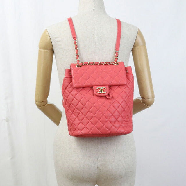 中古 シャネル リュック レディース ブランド CHANEL マトラッセ バックパック CH98057 レッド バッグ USDCH98057011