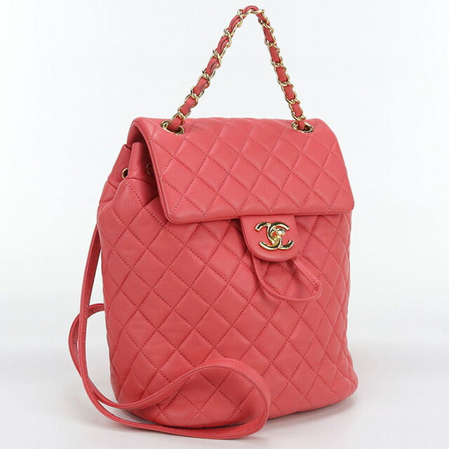 中古 シャネル リュック レディース ブランド CHANEL マトラッセ バックパック CH98057 レッド バッグ USDCH98057011