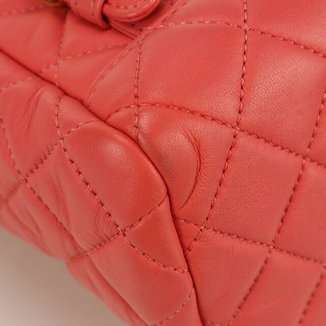 中古 シャネル リュック レディース ブランド CHANEL マトラッセ バックパック CH98057 レッド バッグ USDCH98057011