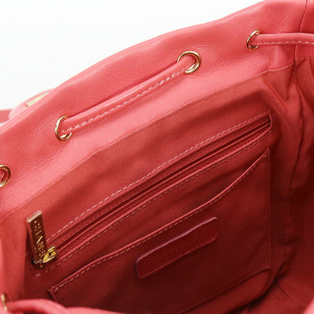 中古 シャネル リュック レディース ブランド CHANEL マトラッセ バックパック CH98057 レッド バッグ USDCH98057011