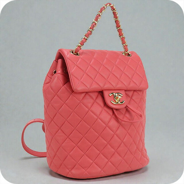 中古 シャネル リュック レディース ブランド CHANEL マトラッセ バックパック CH98057 レッド バッグ USDCH98057011