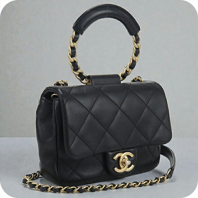 二手 CHANEL 手提包 女士品牌 CHANEL Matelasse 2WAY 黑色包 USDCH98266011