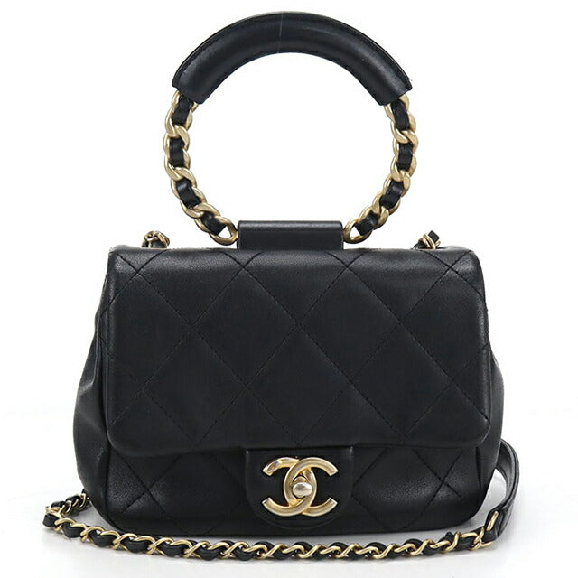 二手 CHANEL 手提包 女士品牌 CHANEL Matelasse 2WAY 黑色包 USDCH98266011