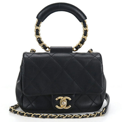 二手 CHANEL 手提包 女士品牌 CHANEL Matelasse 2WAY 黑色包 USDCH98266011