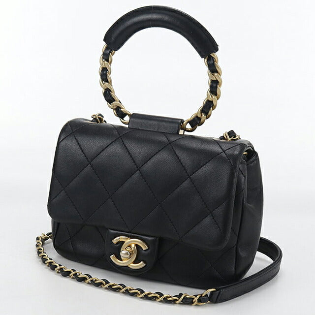 二手 CHANEL 手提包 女士品牌 CHANEL Matelasse 2WAY 黑色包 USDCH98266011