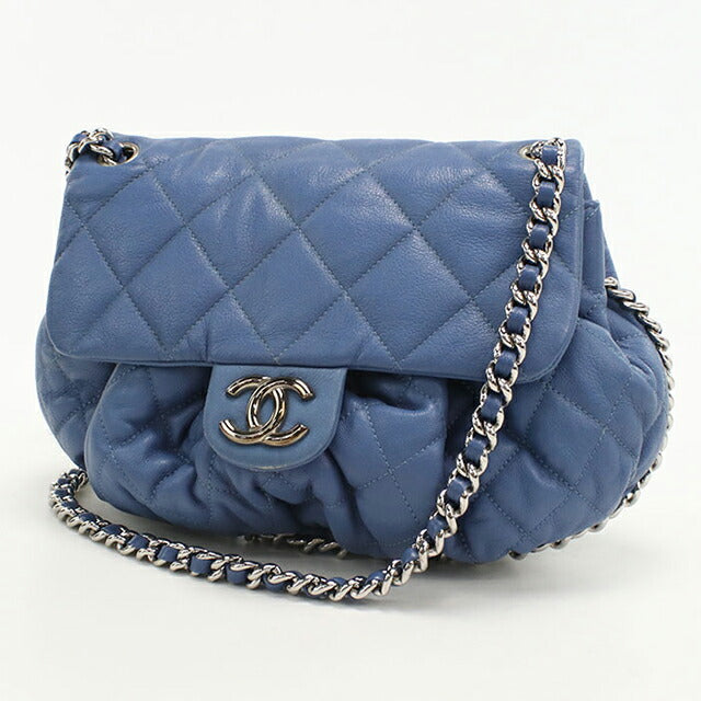二手 CHANEL 单肩包 女士品牌 CHANEL 马特拉斯链条蓝色包 USDCH98397011