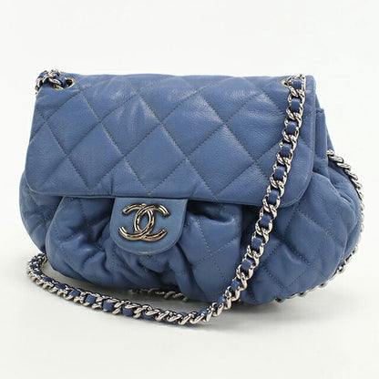 二手 CHANEL 单肩包 女士品牌 CHANEL 马特拉斯链条蓝色包 USDCH98397011