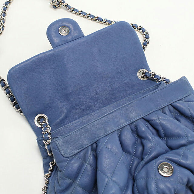 二手 CHANEL 单肩包 女士品牌 CHANEL 马特拉斯链条蓝色包 USDCH98397011