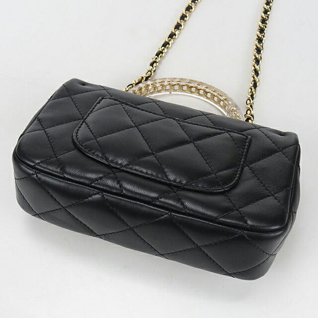 二手CHANEL手提包女士品牌CHANEL Matelasse顶部手柄2WAY黑色包USDCH98499011