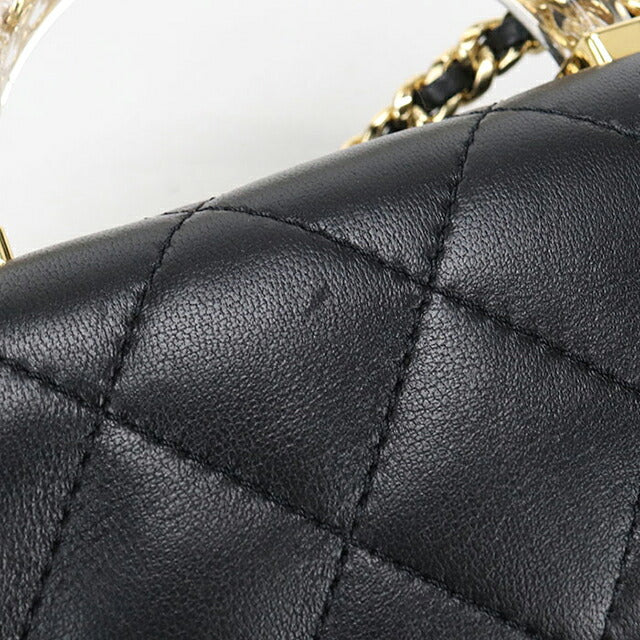 二手CHANEL手提包女士品牌CHANEL Matelasse顶部手柄2WAY黑色包USDCH98499011
