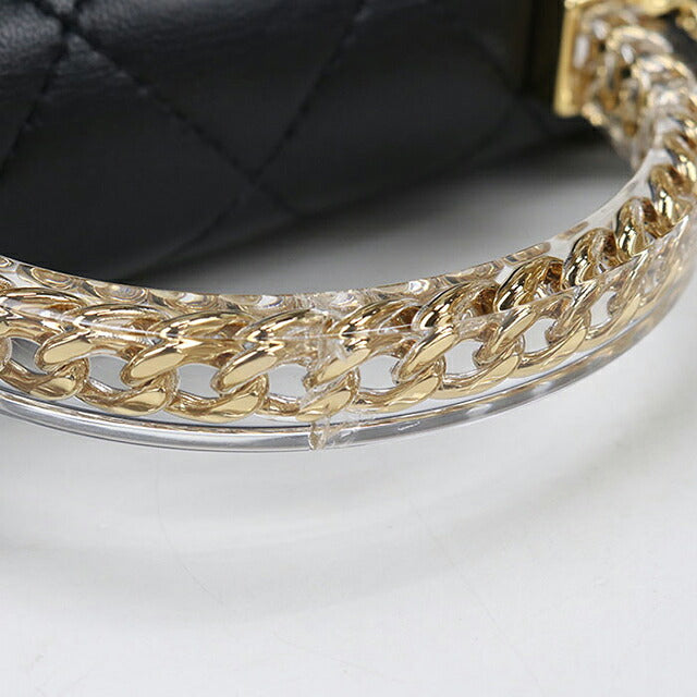 二手CHANEL手提包女士品牌CHANEL Matelasse顶部手柄2WAY黑色包USDCH98499011