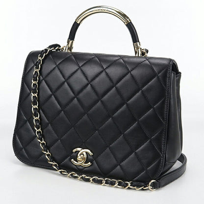 二手 CHANEL 手提包 女士品牌 CHANEL Matelasse 2WAY 黑色包 USDCH98948011