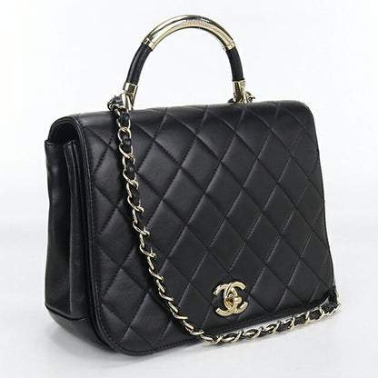 二手 CHANEL 手提包 女士品牌 CHANEL Matelasse 2WAY 黑色包 USDCH98948011