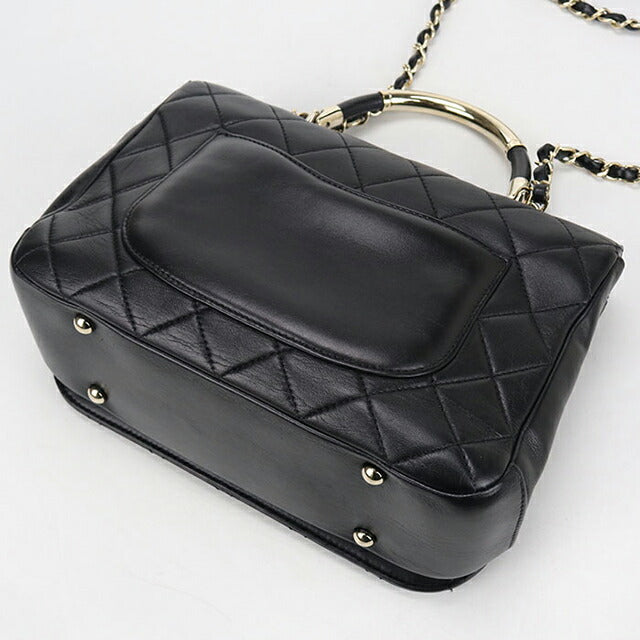 二手 CHANEL 手提包 女士品牌 CHANEL Matelasse 2WAY 黑色包 USDCH98948011