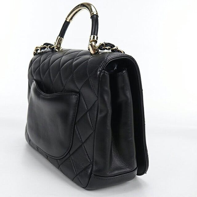 二手 CHANEL 手提包 女士品牌 CHANEL Matelasse 2WAY 黑色包 USDCH98948011