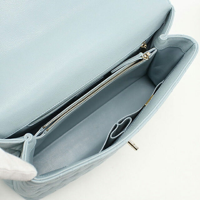 Used CHANEL Handbag Ladies Brand CHANEL Matelasse Coco Handle 29 A92991 Blue Bag USDCH98952011