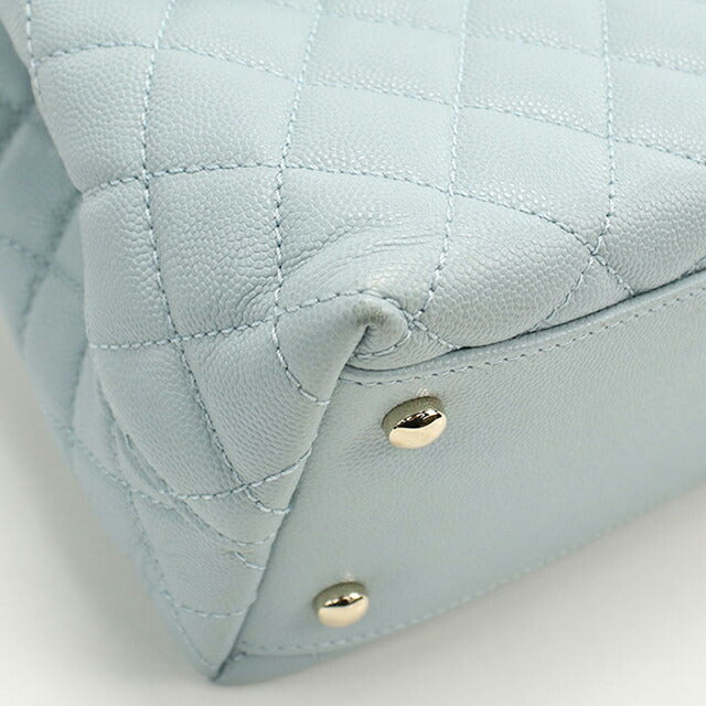 Used CHANEL Handbag Ladies Brand CHANEL Matelasse Coco Handle 29 A92991 Blue Bag USDCH98952011