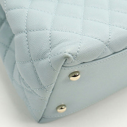 Used CHANEL Handbag Ladies Brand CHANEL Matelasse Coco Handle 29 A92991 Blue Bag USDCH98952011