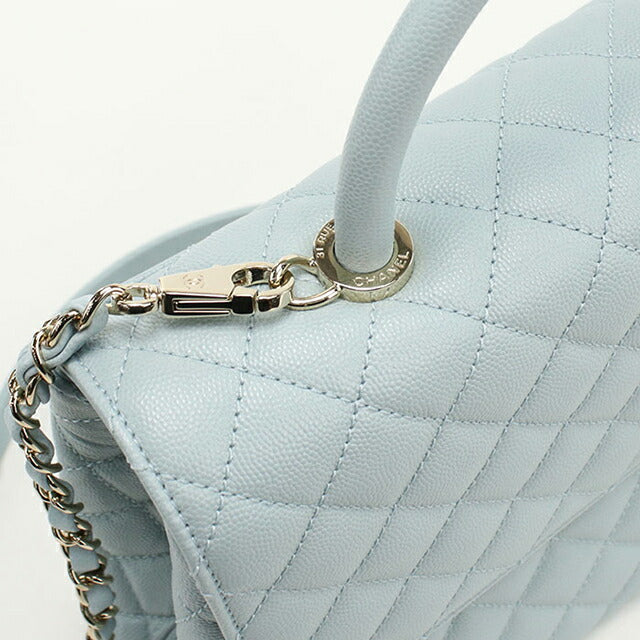 Used CHANEL Handbag Ladies Brand CHANEL Matelasse Coco Handle 29 A92991 Blue Bag USDCH98952011