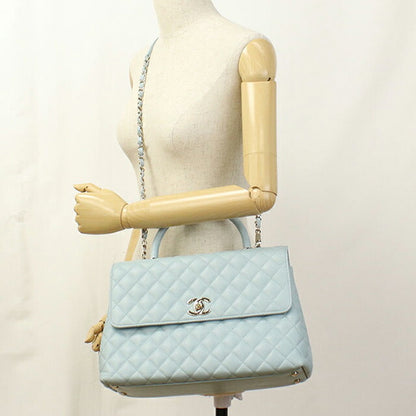 Used CHANEL Handbag Ladies Brand CHANEL Matelasse Coco Handle 29 A92991 Blue Bag USDCH98952011