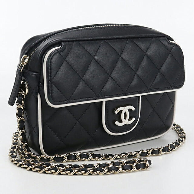 中古 シャネル 斜め掛け ショルダーバッグ レディース ブランド CHANEL マトラッセ チェーン ブラック バッグ USDCH99529011