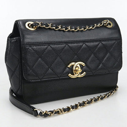 二手 CHANEL 斜挎单肩包 女士品牌 CHANEL 链条 2WAY 黑色包 USDCH99538011