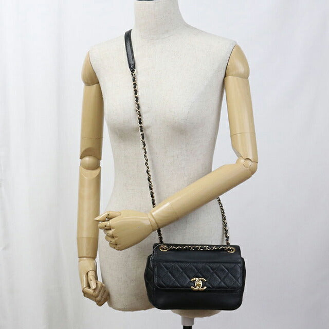 二手 CHANEL 斜挎单肩包 女士品牌 CHANEL 链条 2WAY 黑色包 USDCH99538011