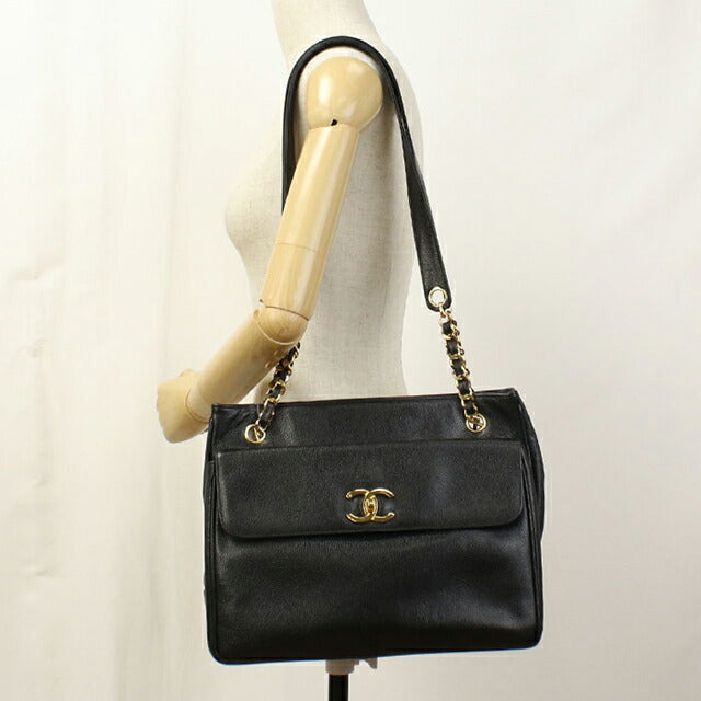 中古 シャネル トートバッグ レディース ブランド CHANEL ココマーク チェーン ブラック バッグ USDCH99541011