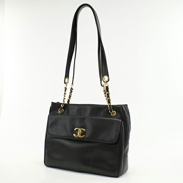 中古 シャネル トートバッグ レディース ブランド CHANEL ココマーク チェーン ブラック バッグ USDCH99541011
