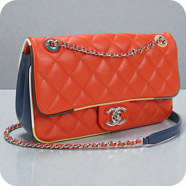 二手 CHANEL 斜挎单肩包 女士品牌 CHANEL Matelasse 2WAY 链条橙色包 USDCH99564011