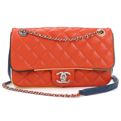 二手 CHANEL 斜挎单肩包 女士品牌 CHANEL Matelasse 2WAY 链条橙色包 USDCH99564011