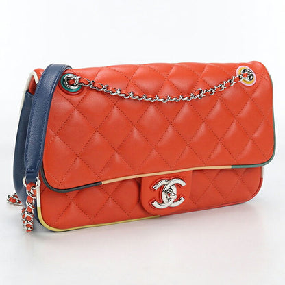二手 CHANEL 斜挎单肩包 女士品牌 CHANEL Matelasse 2WAY 链条橙色包 USDCH99564011