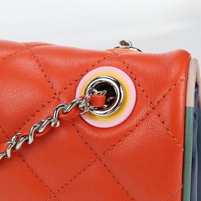 二手 CHANEL 斜挎单肩包 女士品牌 CHANEL Matelasse 2WAY 链条橙色包 USDCH99564011