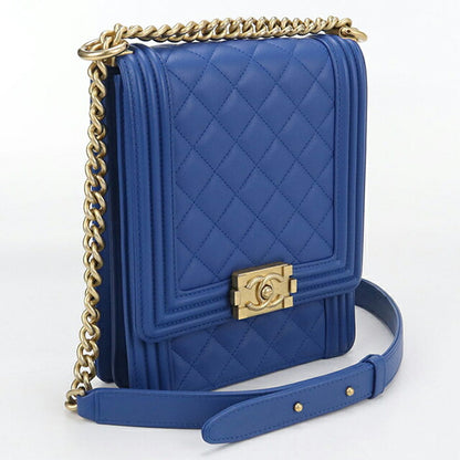 中古 シャネル 斜め掛け ショルダーバッグ レディース ブランド CHANEL ボーイシャネル チェーンショルダーバッグ ブルー バッグ USDCH99601011