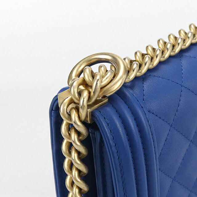 中古 シャネル 斜め掛け ショルダーバッグ レディース ブランド CHANEL ボーイシャネル チェーンショルダーバッグ ブルー バッグ USDCH99601011