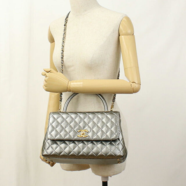 Used CHANEL handbag ladies brand CHANEL Matelasse 2WAY silver bag USDCH99734011