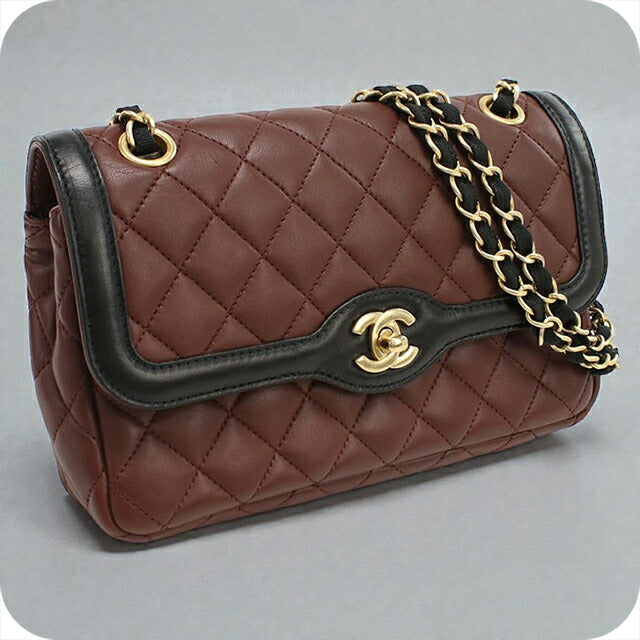 二手 CHANEL 单肩包 女士品牌 CHANEL 马特拉斯链条酒红色包 USDCH99767011