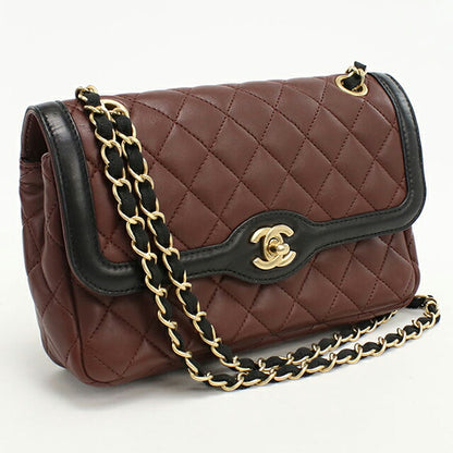 二手 CHANEL 单肩包 女士品牌 CHANEL 马特拉斯链条酒红色包 USDCH99767011