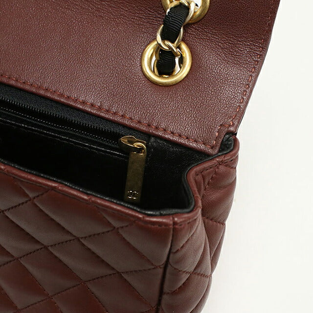二手 CHANEL 单肩包 女士品牌 CHANEL 马特拉斯链条酒红色包 USDCH99767011