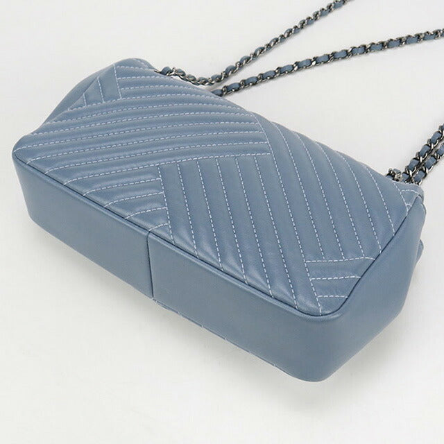 二手 CHANEL 单肩包 女士品牌 CHANEL V 形链条 21641457 蓝色包 USDCH99801011